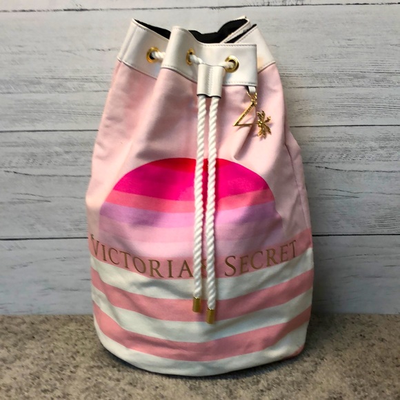 Victoria's Secret Bags Victorias Secret Beach Rope Totebackpack Bucket Bag Poshmark